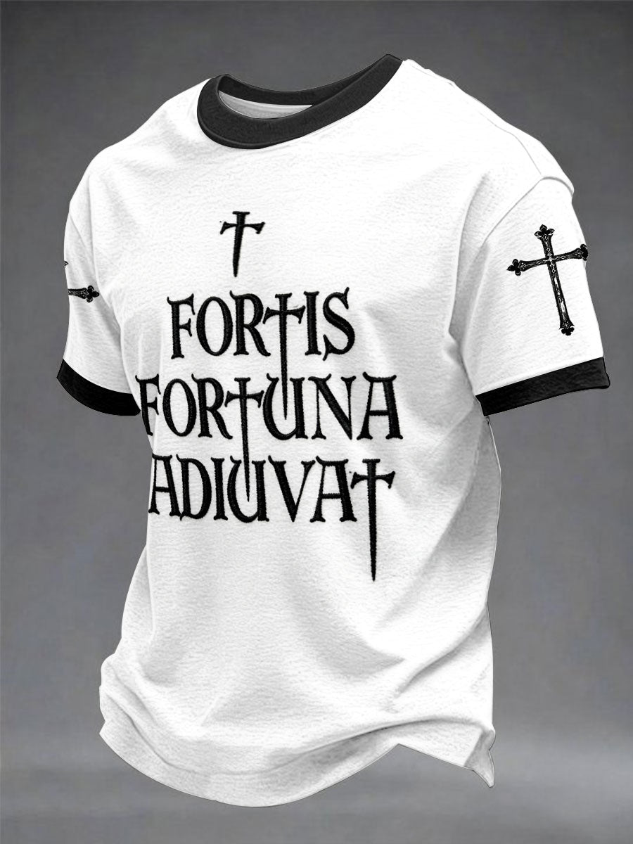 Men's “Fortis Fortuna Adiuvat”short sleeves t-shirt