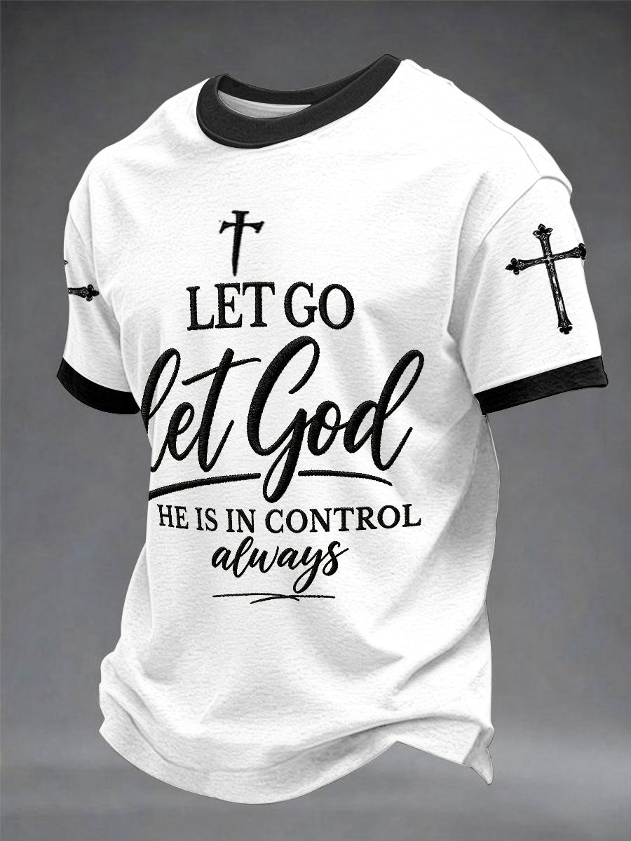 Men's “Let Go,Let God”short sleeves t-shirt