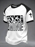 Men's “God's Will Not Mine”short sleeves t-shirt