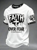 Men's Christian Faith Over Fear Cross Short Sleeve T-shirt