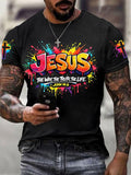 Men's Christian Jesus Cross Short Sleeve T-shirt