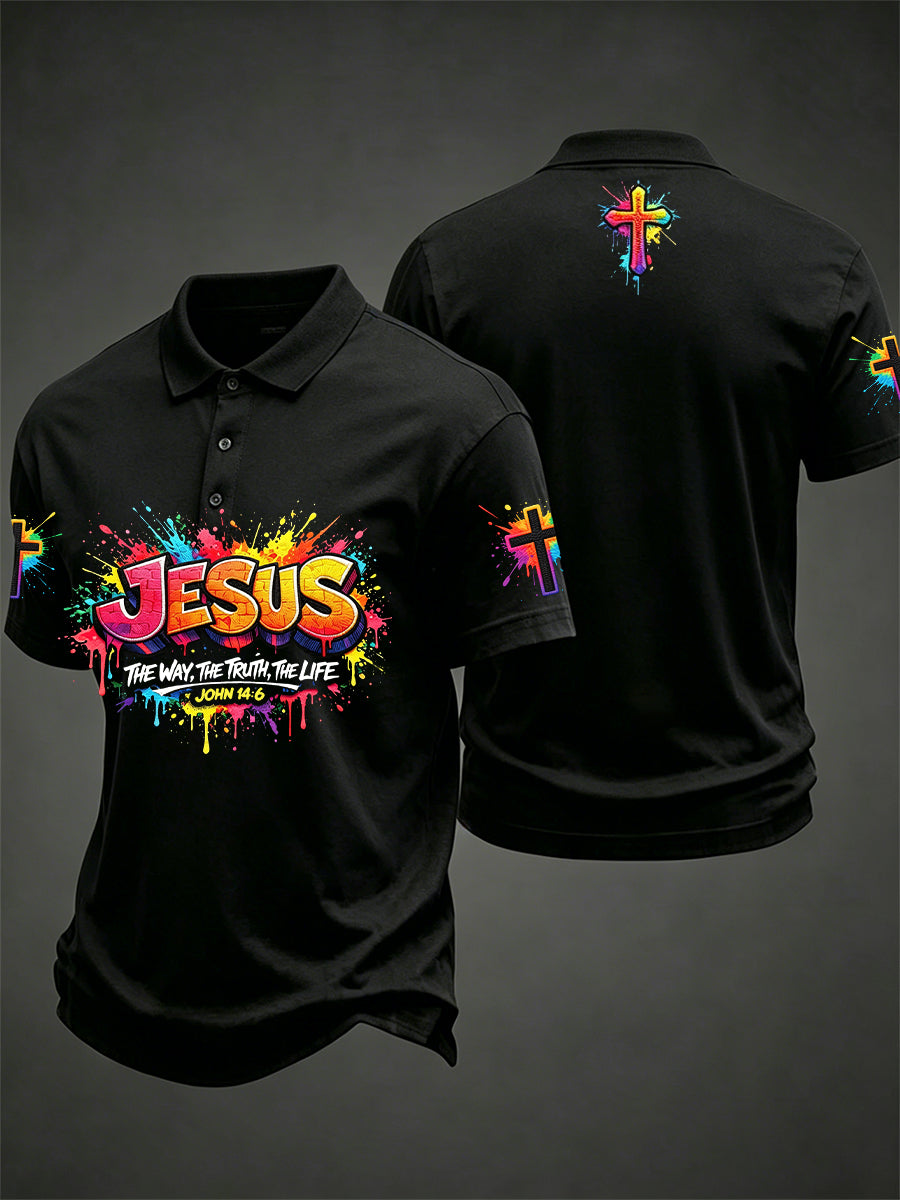 Men's Christian Jesus Cross Short Sleeve T-shirt