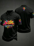 Men's Christian Jesus Cross Short Sleeve T-shirt