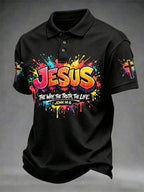 Men's Christian Jesus Cross Short Sleeve T-shirt