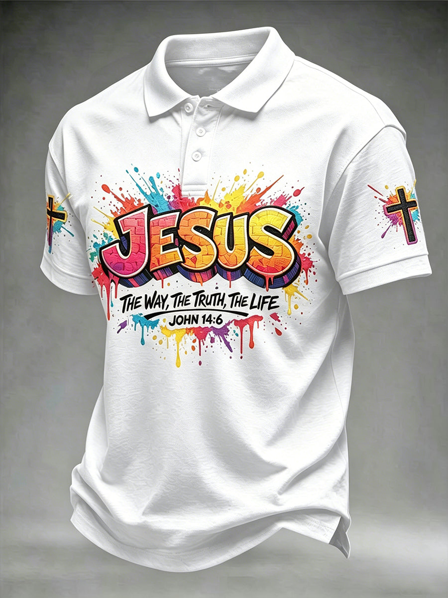 Men's Christian Jesus Cross Short Sleeve T-shirt