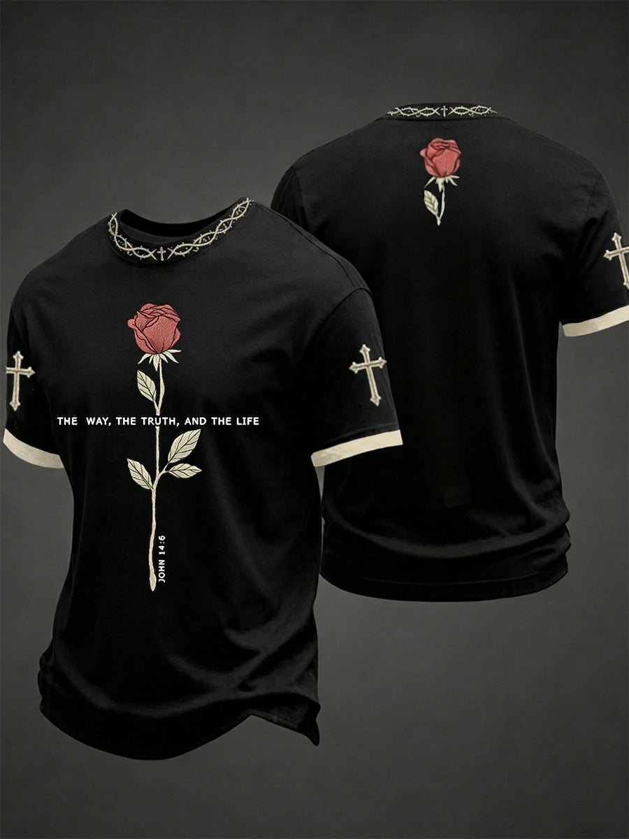 Men's Christian Jesus Cross Short Sleeve T-shirt