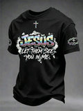 Men's Christian Jesus Cross Short Sleeve T-shirt