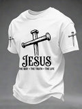 Men's Christian Cross Print Tee