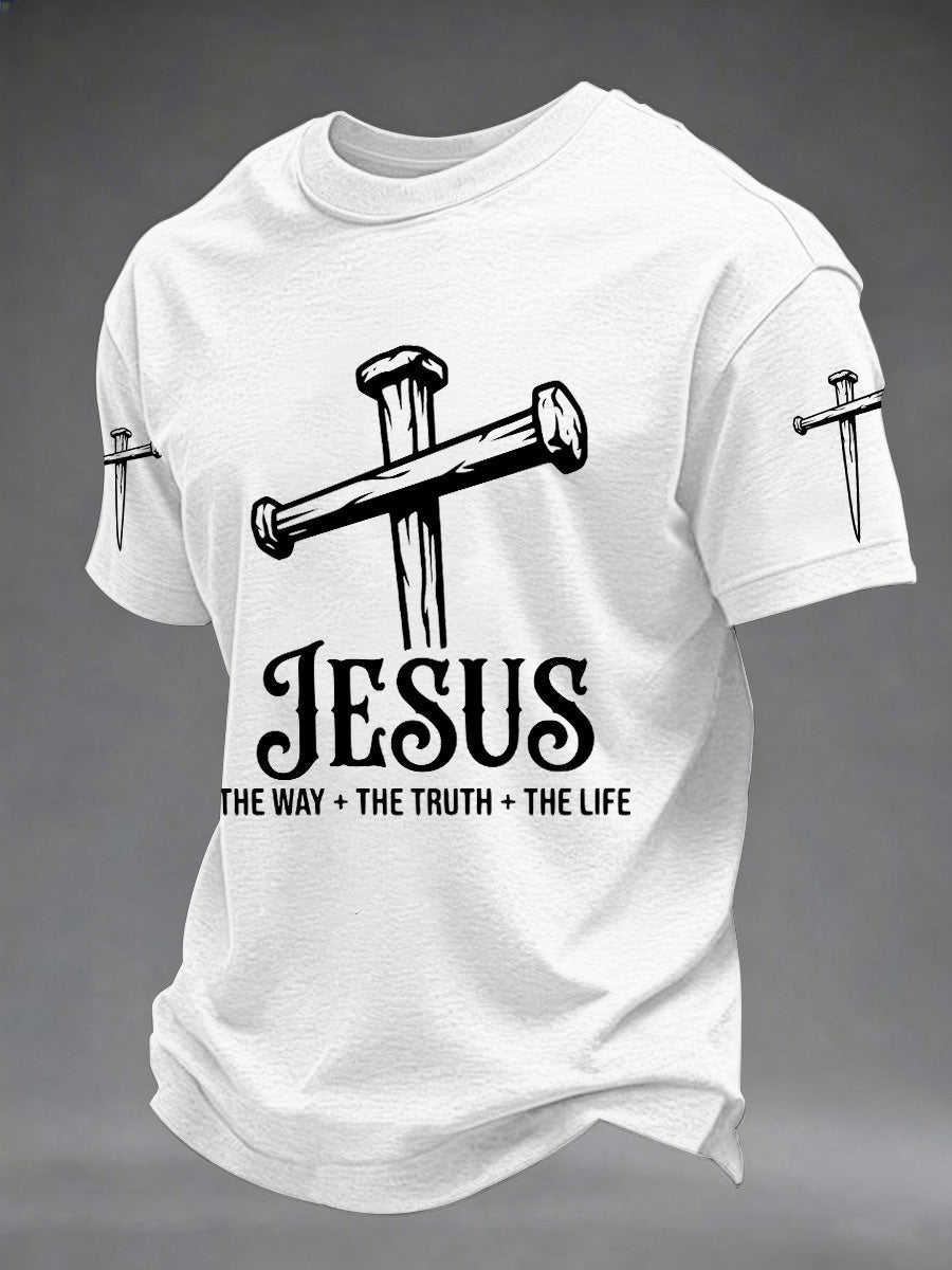 Men's Christian Cross Print Tee