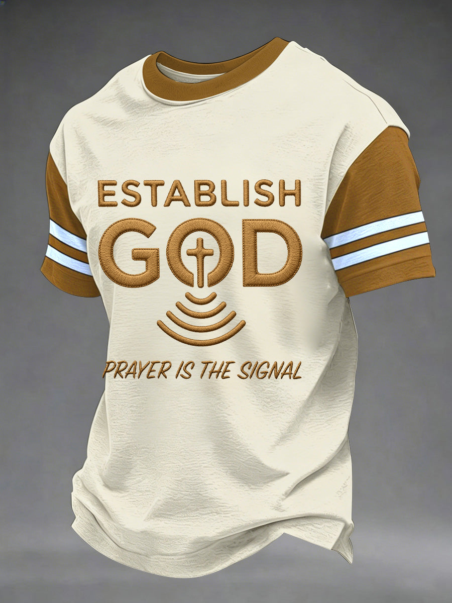 Men's Prayer Is The Signal Print Tee