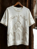 Unisex Trust in the Lord Gothic Church Print short sleeves t-shirt