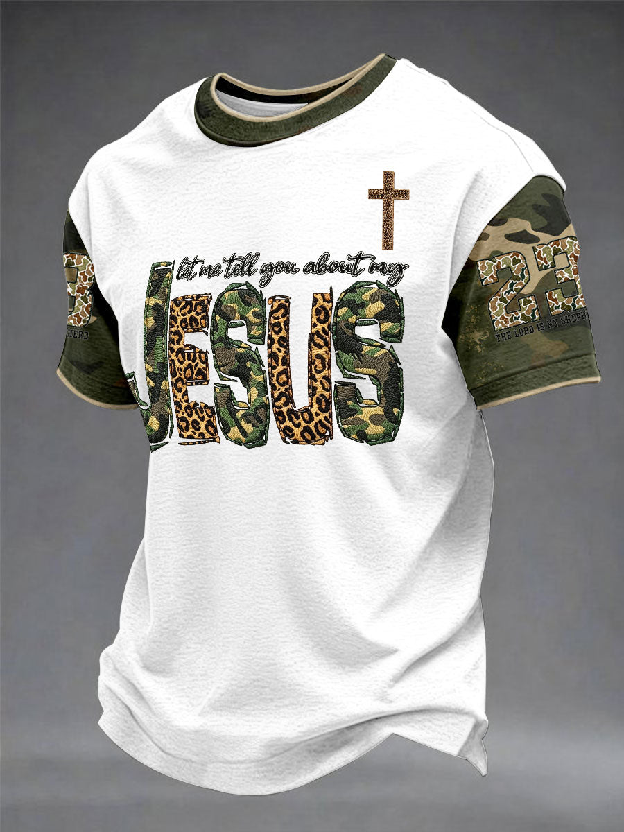 Men's Jesus Unisex Casual Short-Sleeve T-Shirt