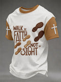 Men's Walk By Faith Not By Sight Print Tee