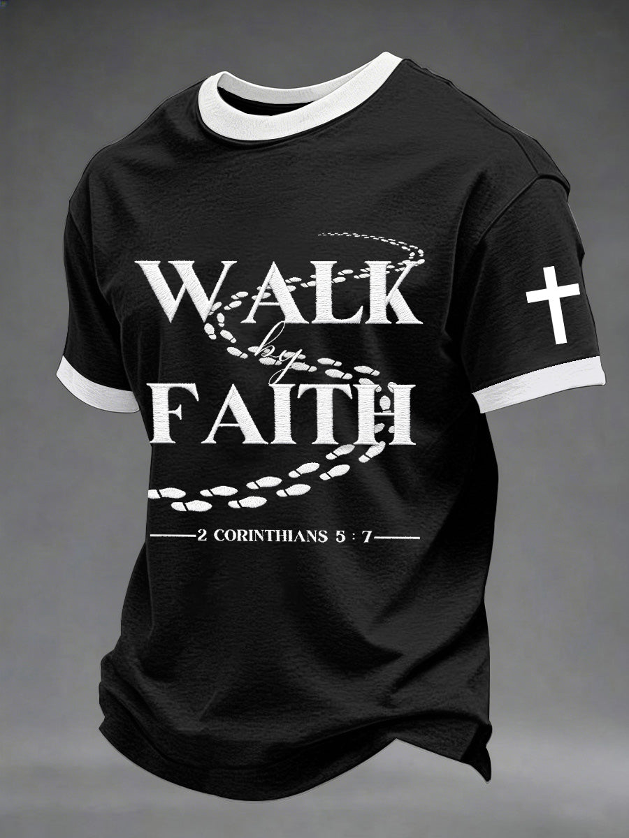 Men's Walk By Faith Print Tee