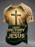 Men's I Have Victory Through Jesus Print Tee