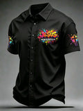 Men's Christian Jesus Cross Short Sleeve Shirt