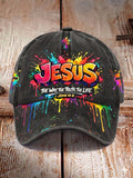 Unisex Christian Jesus Cross Print Hat