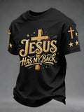 Men's Christian Jesus Has My Back Print Tee