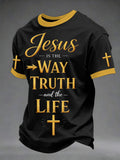 Men's Christian Jesus The Way The Truth The Life Print Tee