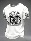 Men's Christian Jesus The Way The Truth The Life Print Tee