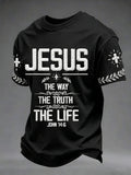 Men's Christian Jesus The Way The Truth The Life Print Tee