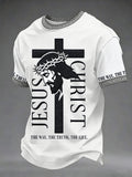 Men's Christian Jesus The Way The Truth The Life Print Tee