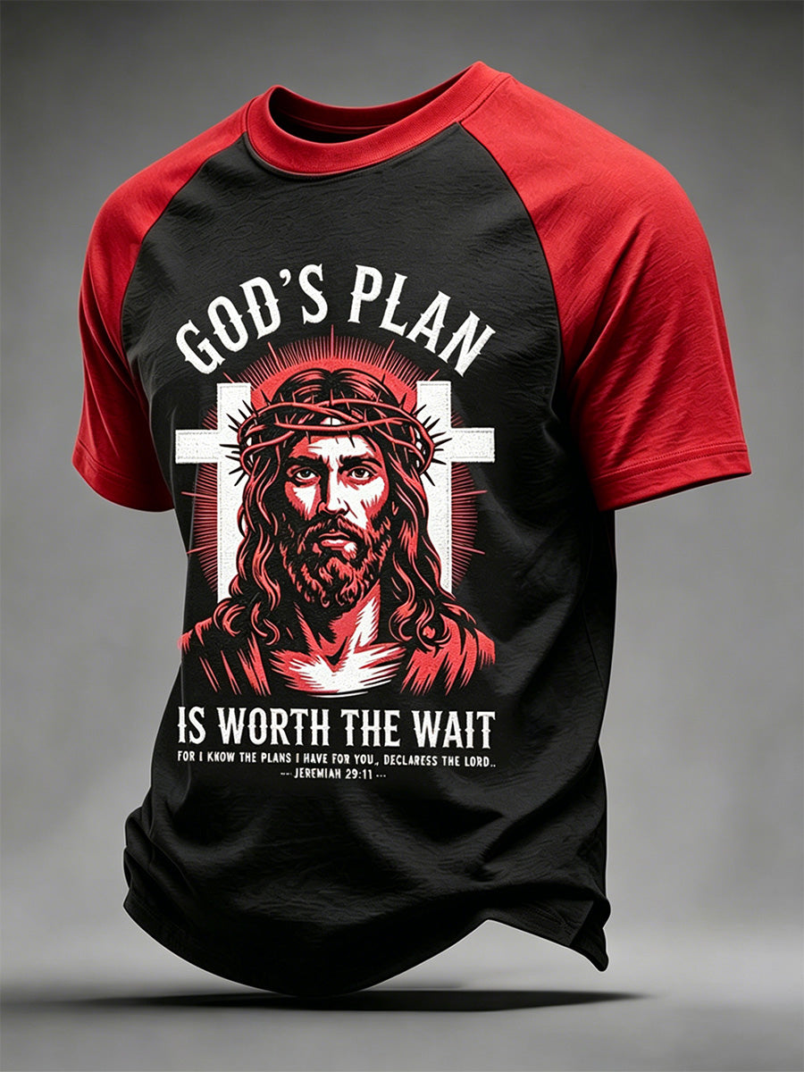 Men's Christian Cross Print Tee