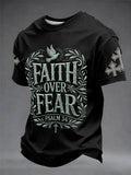 Men's“ Faith Over Fear” Art Print T-shirt
