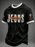 Men's Christian Jesus Cross Short Sleeve T-shirt