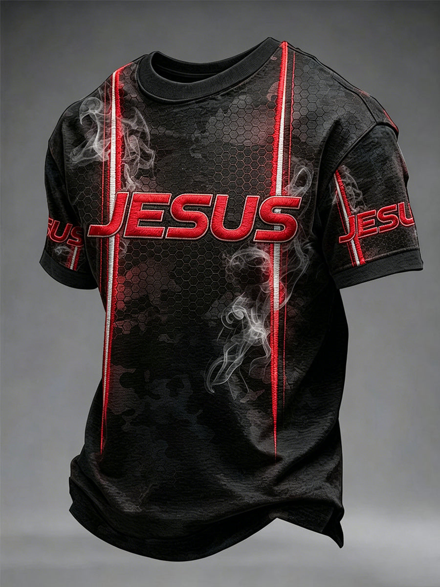 Men's Christian Jesus Cross Short Sleeve T-shirt