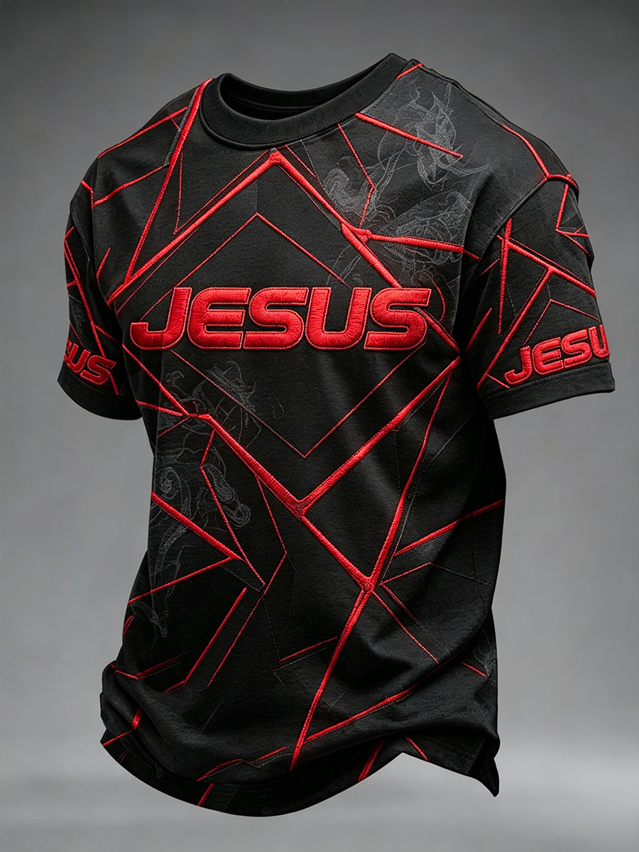 Men's Christian Jesus Cross Short Sleeve T-shirt