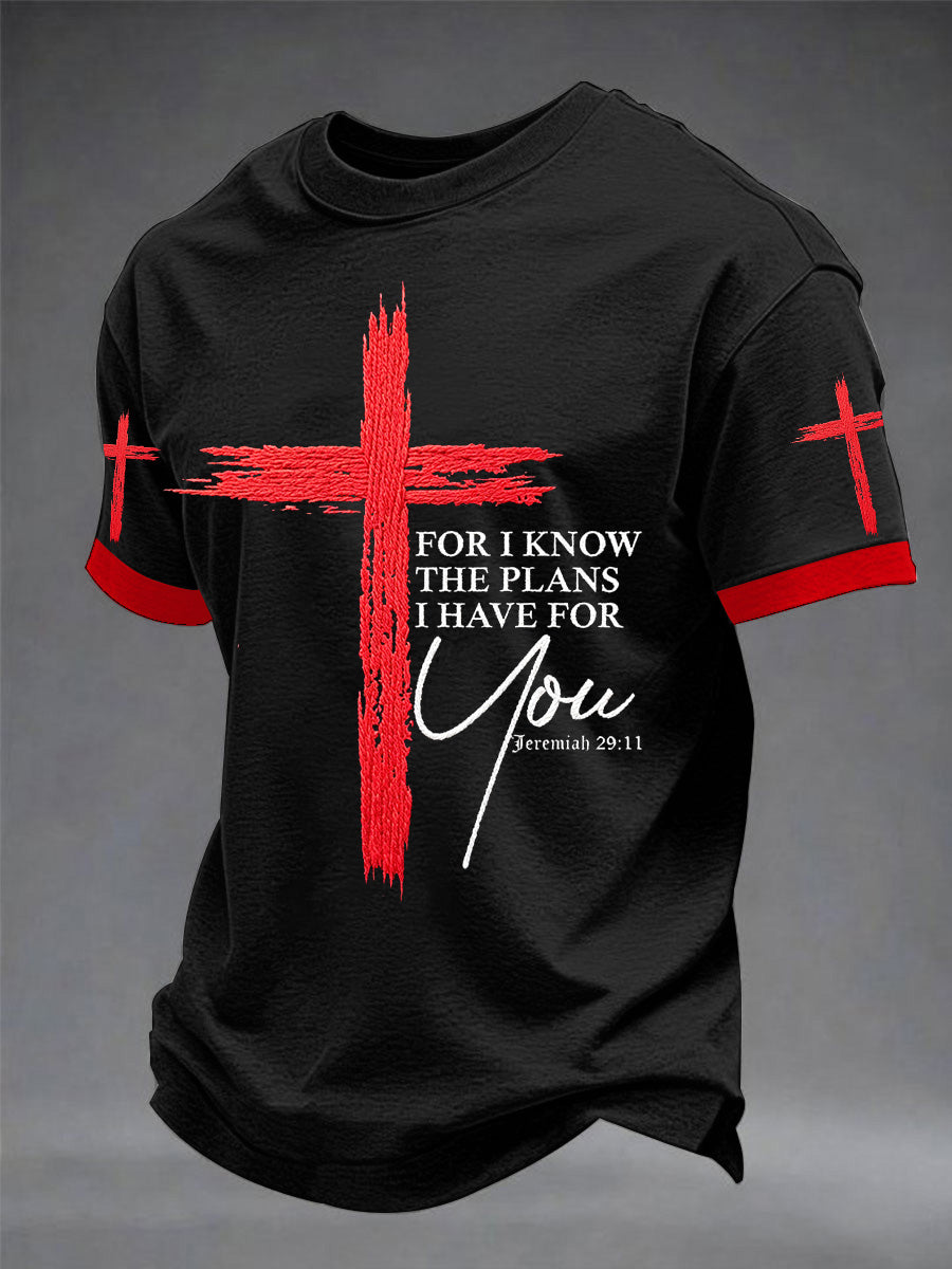 Men's Christian Cross Print Tee