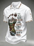 Men's Christian Cross Print Polo