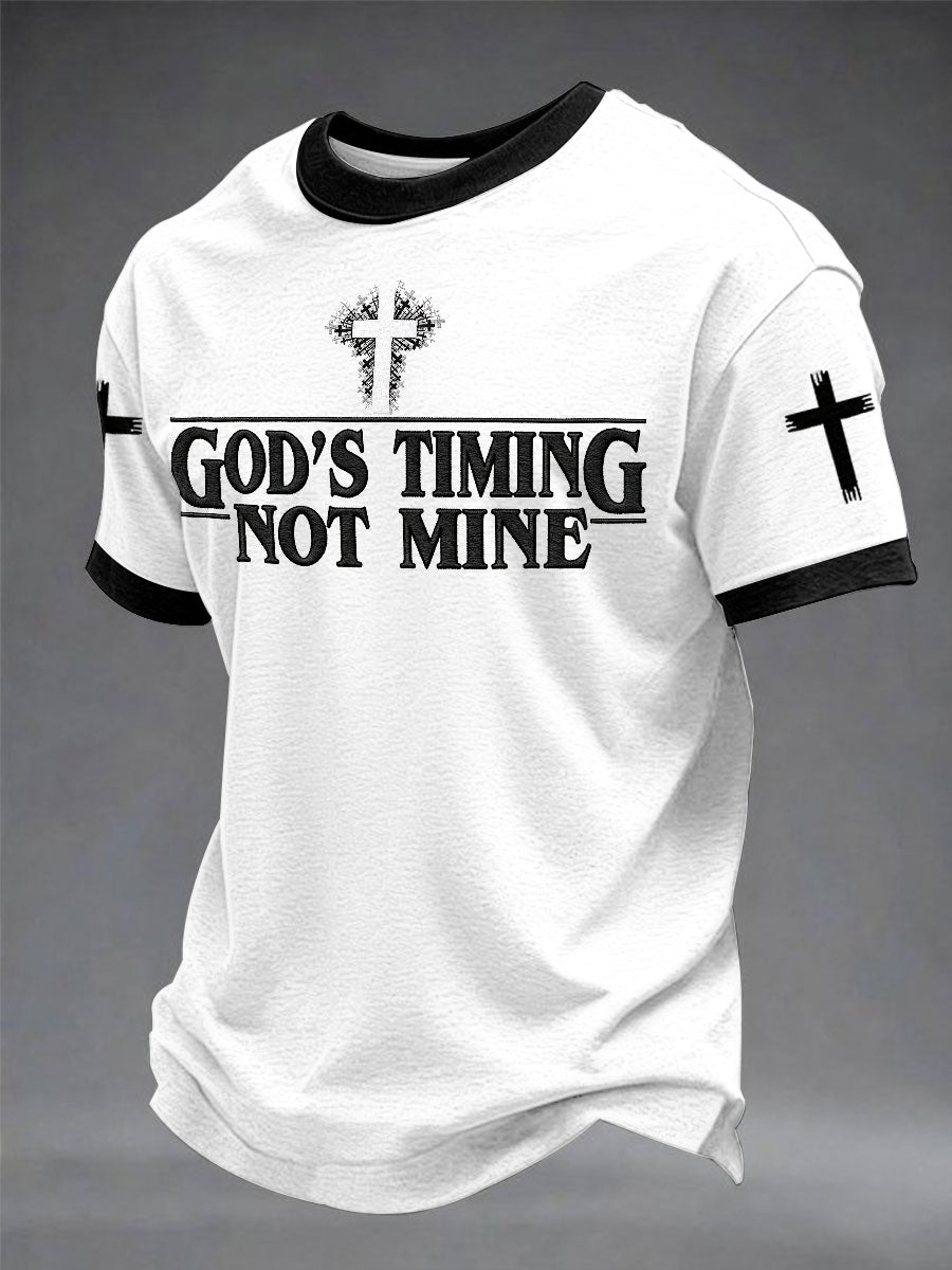 Men's “God’s Timing Not Mine”  Casual Unisex T-Shirt
