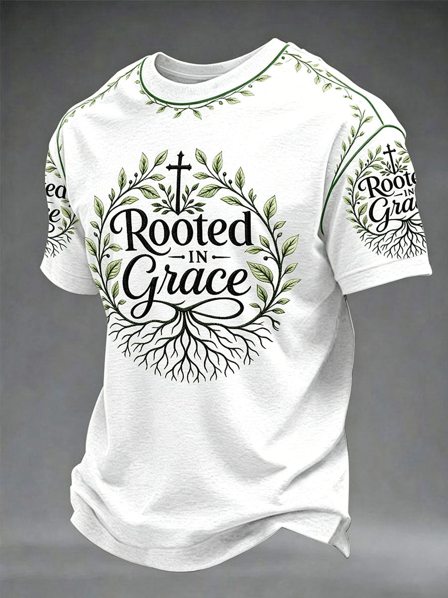 Men's “Rooted In Grace”Faith Casual Unisex T-Shirt