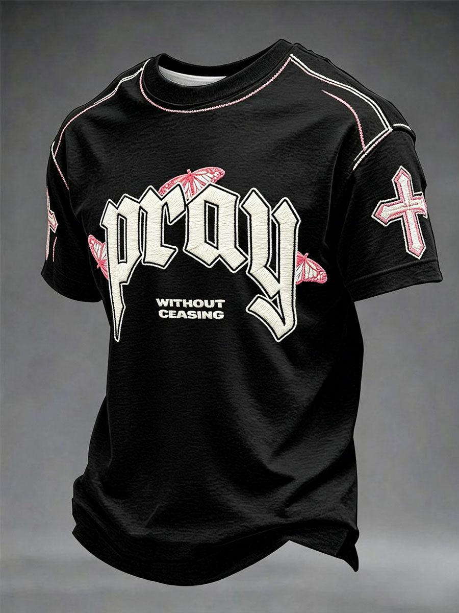 Camiseta informal unisex «Ora sin cesar»