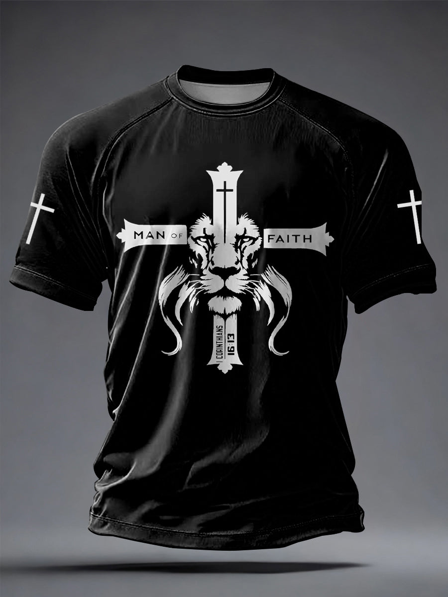 Men's Faith Printed Casual short sleeves t-shirt