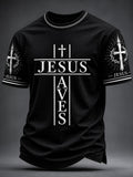 Men's Christian JESUS SAVES  Cross Short Sleeve T-shirt