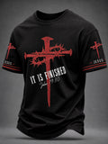 Men's Christian It IS FINISHED JESUS Cross Short Sleeve T-shirt