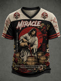 Men's Jesus Turning Water Into Wine Christian Mesh Jersey