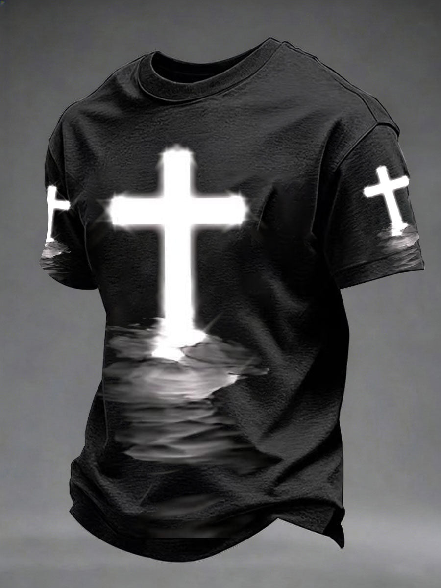 Men's Faith Print Casual T-Shirt