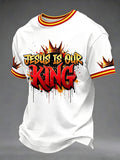 Men's Christian Cross Print Casual Tee