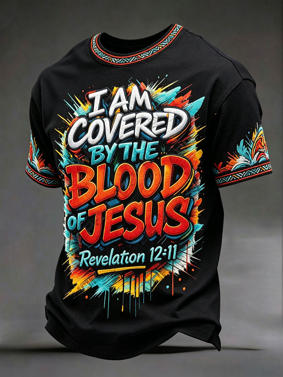 Men's 'I am covered by the blood of Jesus' T-shirts