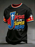 Men's 'Jesus is my superhero' T-shirts