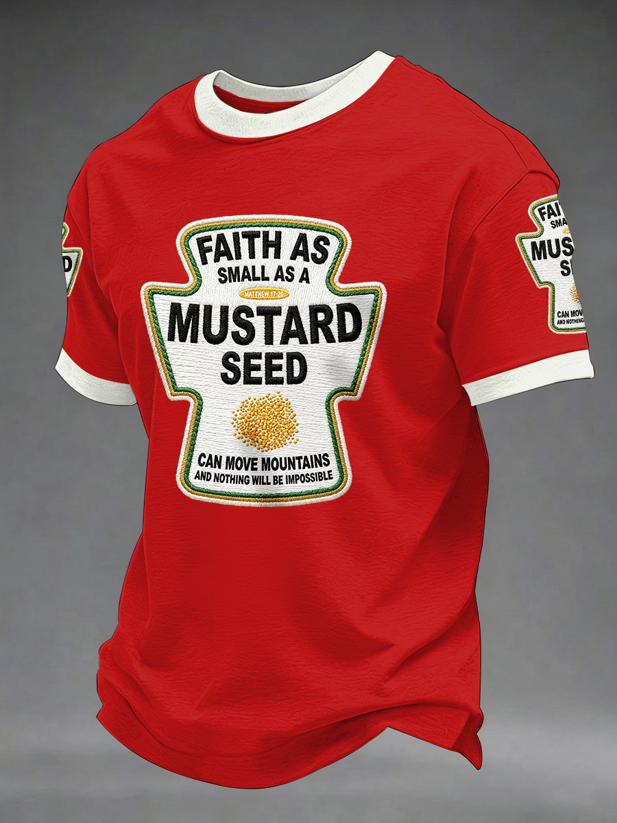 Men's Funny Christian God Print Casual Tee