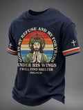 Herren-T-Shirt mit christlichem Jesus-Aufdruck