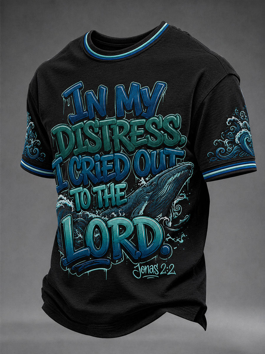 Men's In The Distress I Cried Out To The LordShort Sleeves T-shirt
