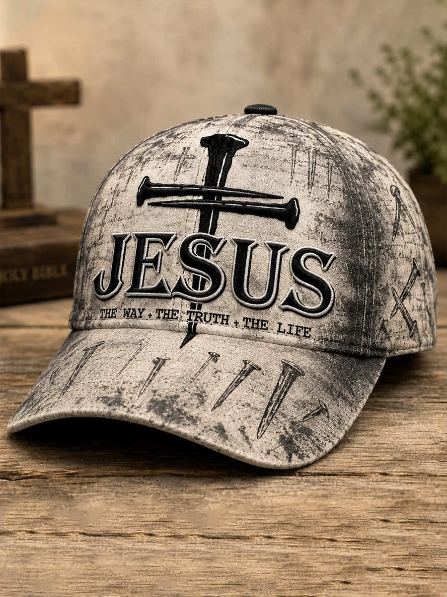 Unisex Christian Jesus Cross Print Hat