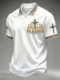 Men's Jesus Print Casual Top