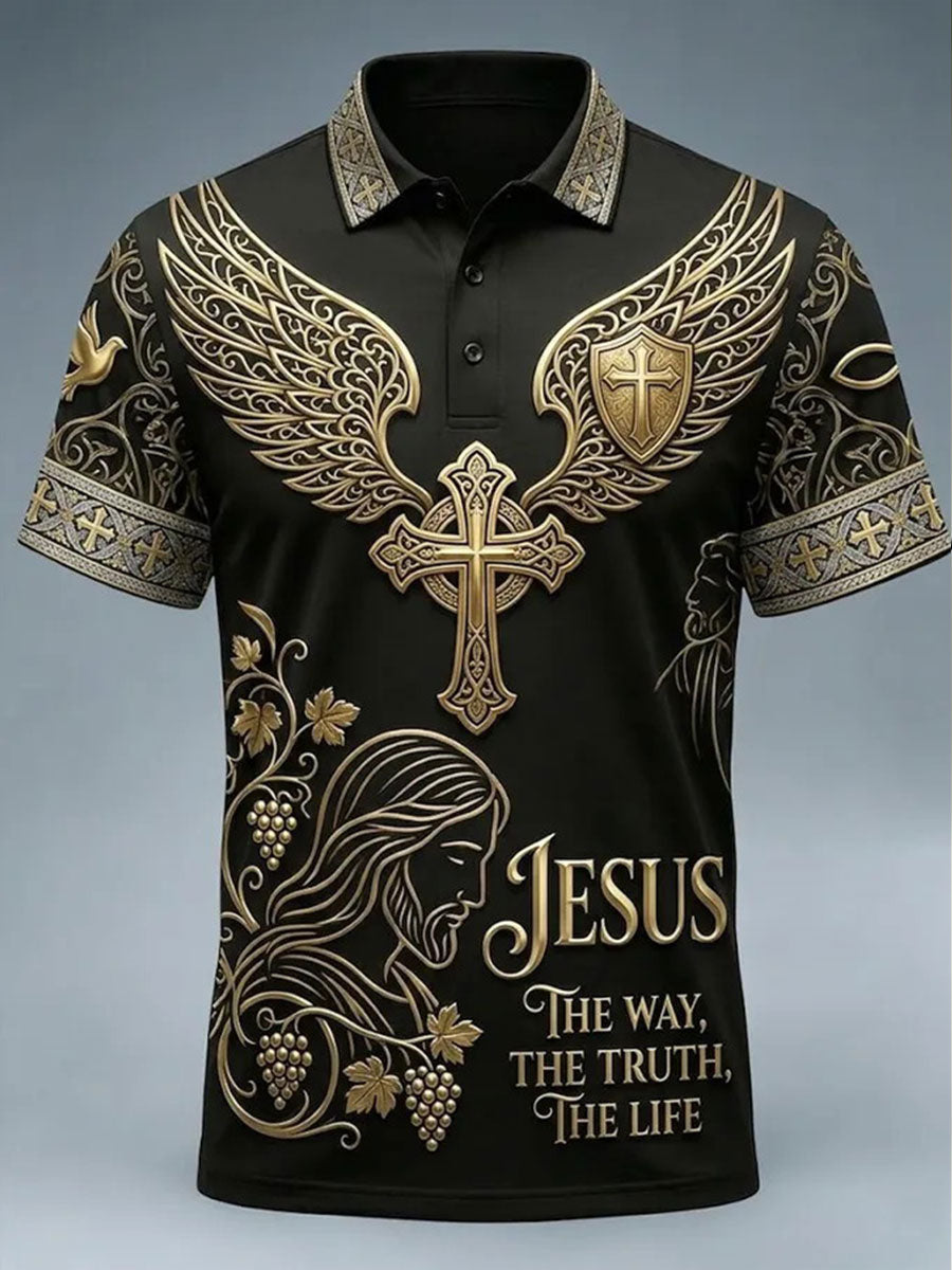 Men's The Way The Truth And The Life Printed Casual Top